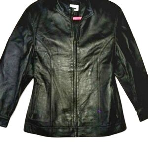 Dori Italian Leather Jacket, Black, XL Unisex High-end
